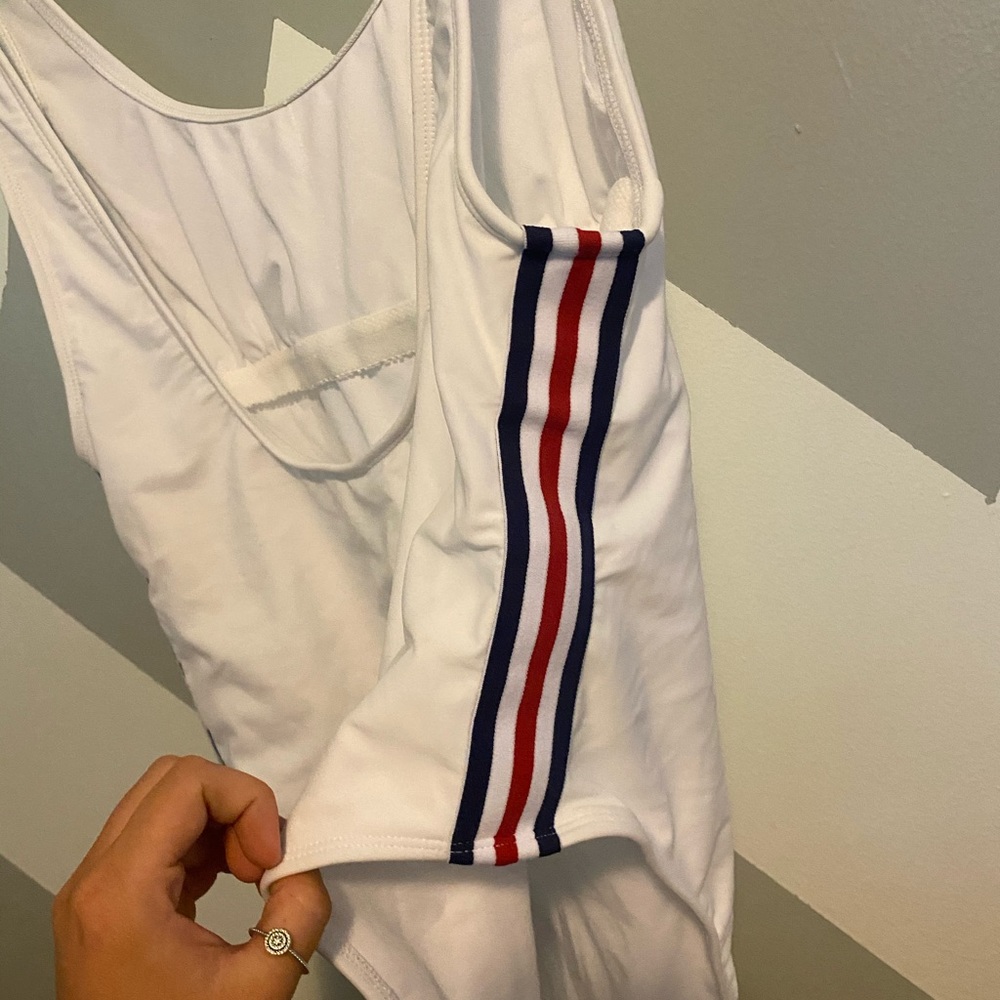 NEW One piece with red white an blue stripe